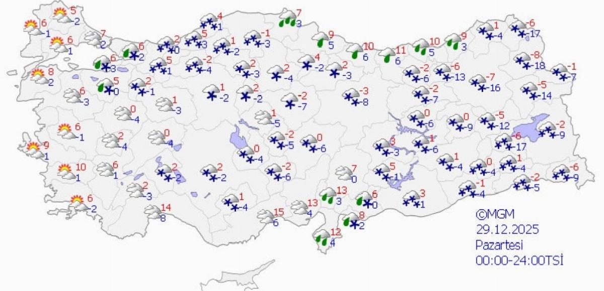 Türkiye’nin Yaklaşan Hava Durumu: Sarı Uyarı ve Sibirya Kaynaklı Soğuk Havası