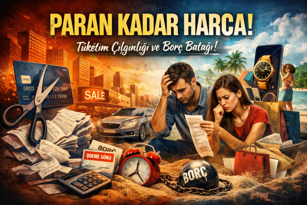 Paran kadar harca dönemi neden kaçınılmaz hâle geldi? Kredi kartları, sosyal medya ve tüketim kültürünün aile bütçesine etkisi bu köşe yazısında samimi bir dille ele alınıyor.