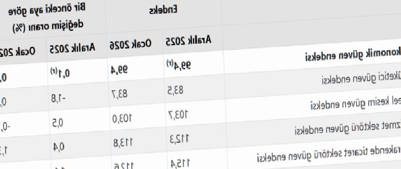 TÜİK Verileri Açıklıyor: Ekonomik Güven Endeksi Ocak ayında da Değişmedi
