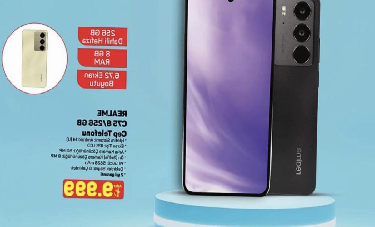A101 Bu Hafta Sudan Ucuz Fiyata Akü Gibi Bataryalı Telefon Realme C75 Satacak