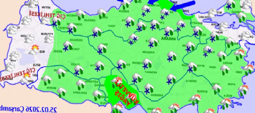 Meteorolojiden Sağanak ve Kar Yağışı Uyarısı: Tüm Yurdu Saran Hava Durumu