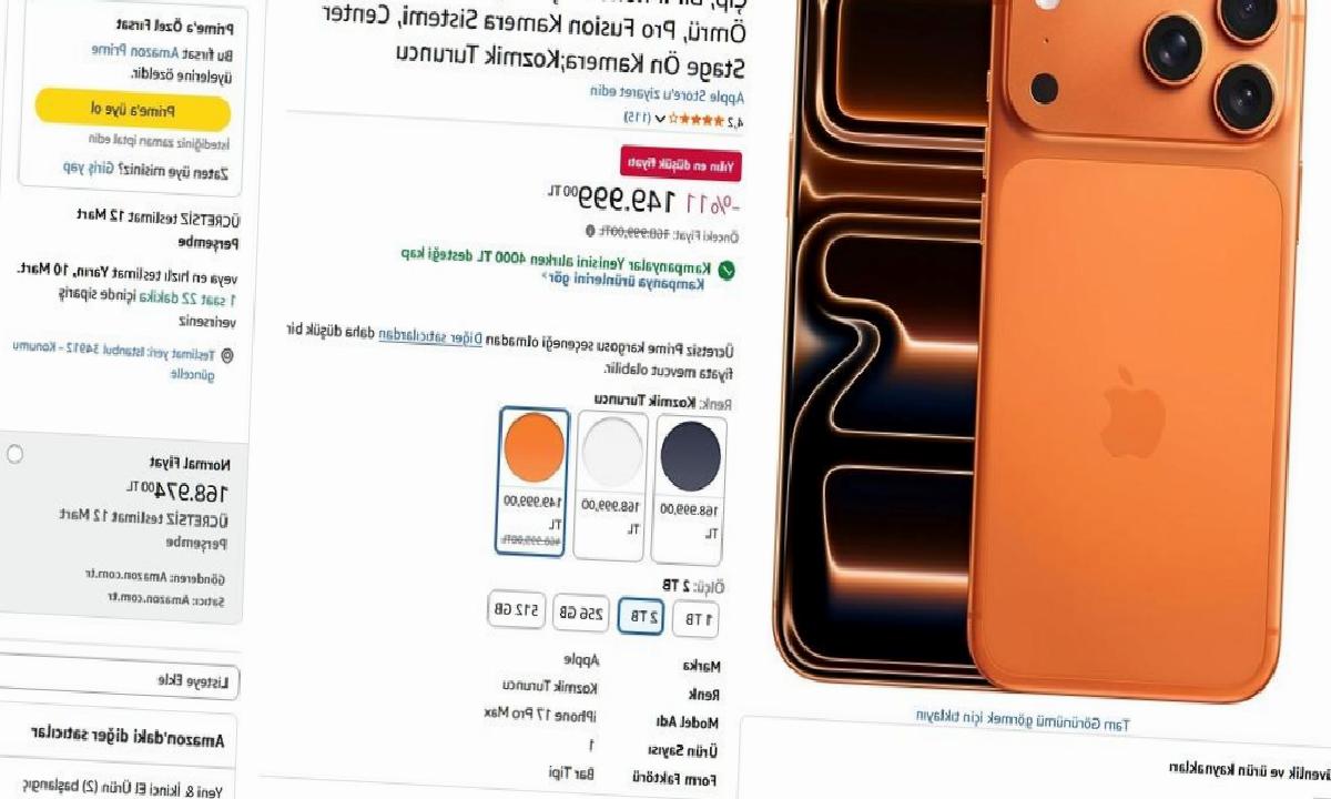 iPhone 17 Pro Max Amazon’da Yaklaşık 20 Bin TL İndirime Girdi – Hemen İnceleyin