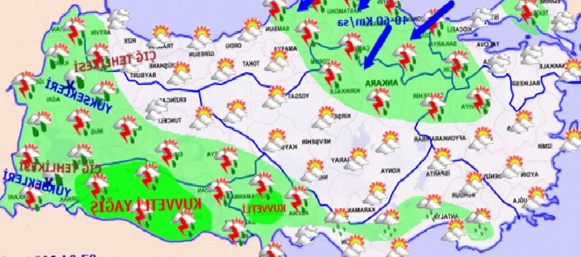 Meteoroloji Uyarısı: Yurt Genelinde Sağanak ve Fırtına Etkili Olacak