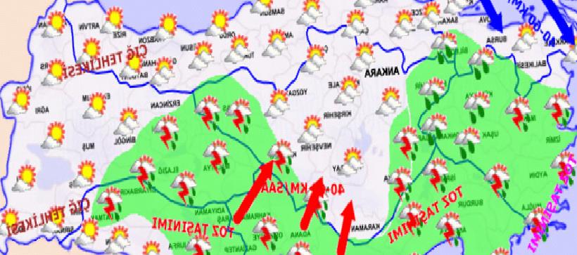 Toz Taşınımı 20+ Şehri Etkilerken Sağanak ve Fırtına da Kapıda