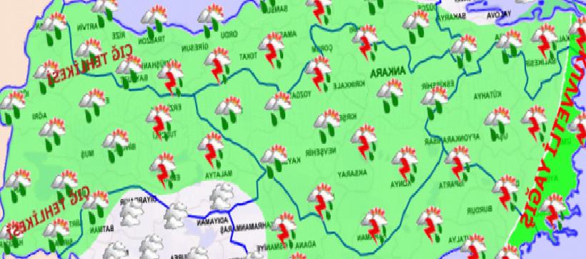 Türkiye Genelinde Yağış Alarmı: Ege’de Kuvvetli Sağanak Bekleniyor